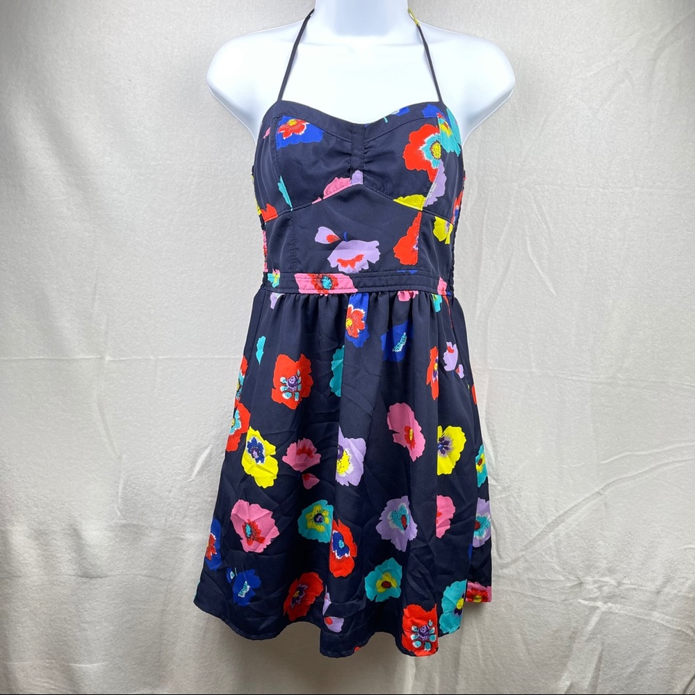 American Eagle Floral Summer Backless Mini Dress